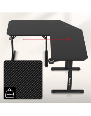 Huzaro Hero 7.3 Negru Colț Birou de Gaming