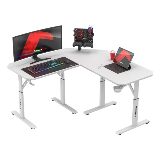 Huzaro Hero 7.3 Alb Colț Birou de Gaming