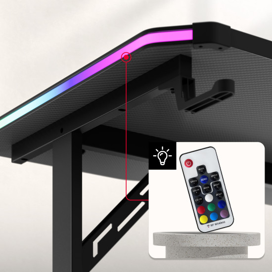 Huzaro Hero 3.6 RGB LED Negru Birou De Gaming