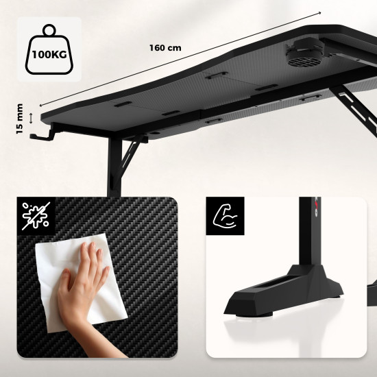 Huzaro Hero 4.6 Negru Birou De Gaming