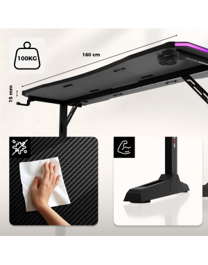 Huzaro Hero 4.6 RGB LED Negru Birou De Gaming