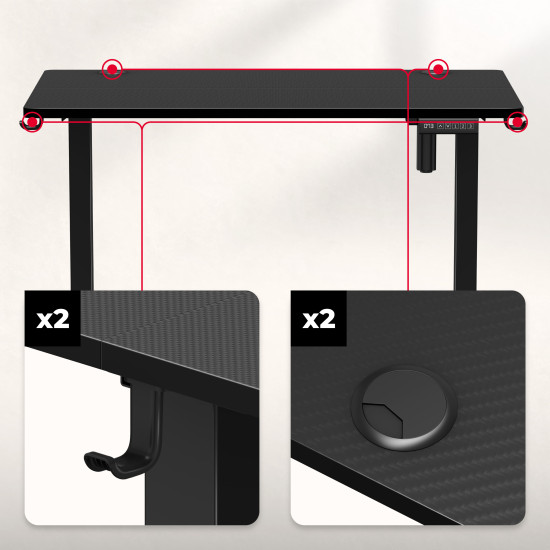 Huzaro Hero 7.9 Negru Electric Birou