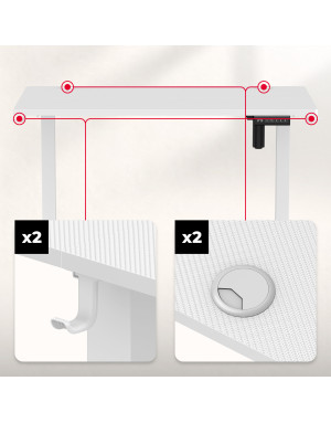 Huzaro Hero 7.9 Alb Electric Birou