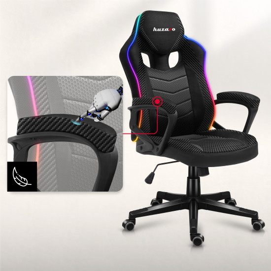 Huzaro Force 2.5 RGB Carbon Mesh Scaun de Gaming