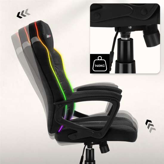 Huzaro Force 2.5 RGB Carbon Mesh Scaun de Gaming