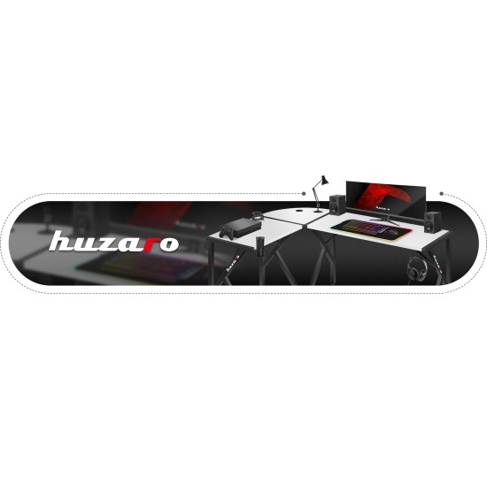 Huzaro Hero 6.3 Alb Colț Birou de Gaming