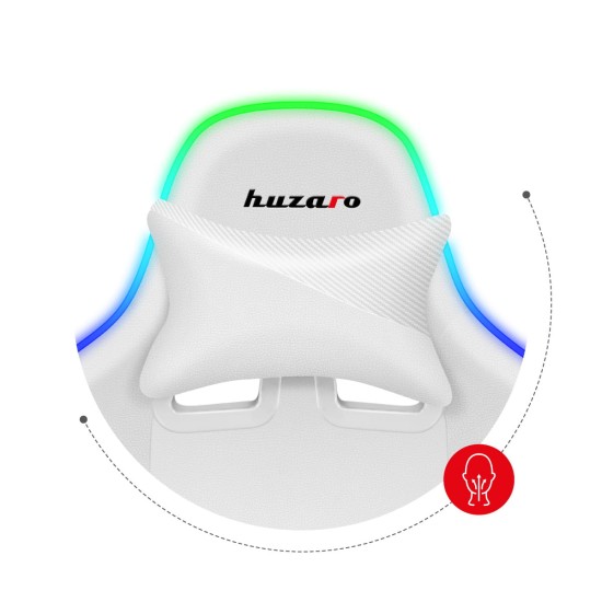 HUZARO FORCE 6.2 Alb RGB LED Scaun de Gaming