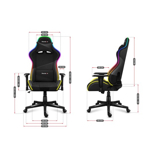 HUZARO FORCE 6.2 Negru RGB LED Scaun de Gaming