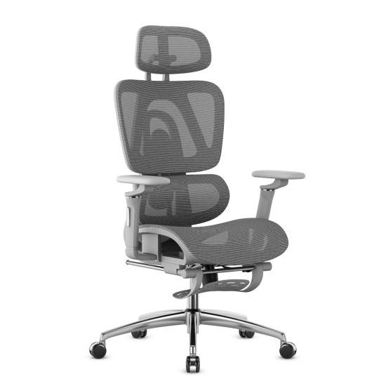 Scaun de birou ergonomic Mark Adler Expert 7.9, mesh, brate 5D, spatar reglabil, sezut ajustabil, Gri