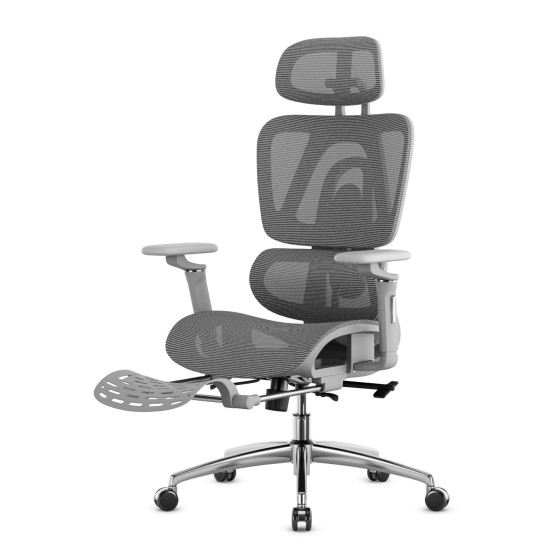 Scaun de birou ergonomic Mark Adler Expert 7.9, mesh, brate 5D, spatar reglabil, sezut ajustabil, Gri