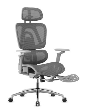 Scaun de birou ergonomic Mark Adler Expert 7.9, mesh, brate 5D, spatar reglabil, sezut ajustabil, Gri