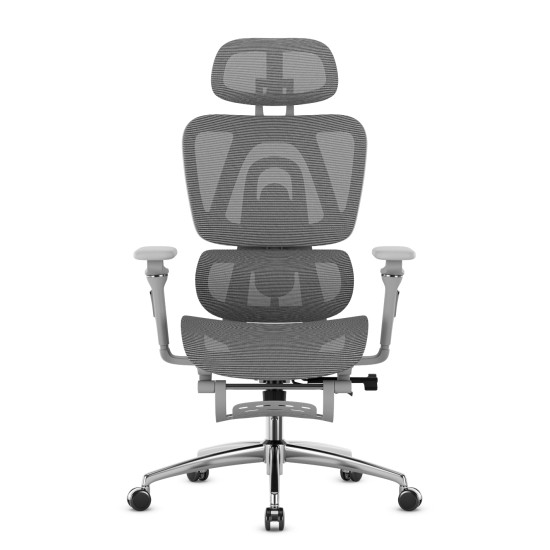 Scaun de birou ergonomic Mark Adler Expert 7.9, mesh, brate 5D, spatar reglabil, sezut ajustabil, Gri