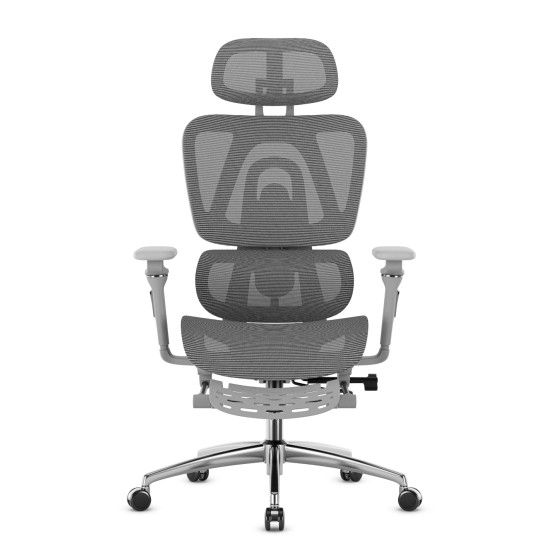 Scaun de birou ergonomic Mark Adler Expert 7.9, mesh, brate 5D, spatar reglabil, sezut ajustabil, Gri