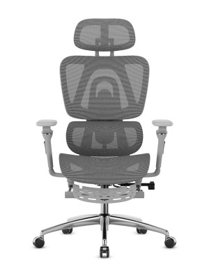 Scaun de birou ergonomic Mark Adler Expert 7.9, mesh, brate 5D, spatar reglabil, sezut ajustabil, Gri