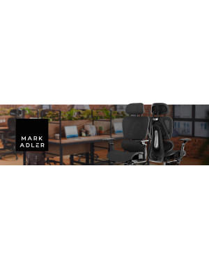 Scaun de birou ergonomic Mark Adler Expert 7.9, mesh, brate 5D, spatar reglabil, sezut ajustabil, Negru