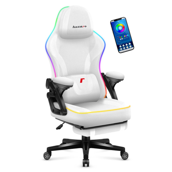 Huzaro Force 4.6 White Mesh RGB Smart Scaun de Gaming