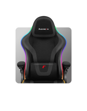 Huzaro Force 4.6 Black Mesh Iluminare RGB Smart, Scaun de gaming