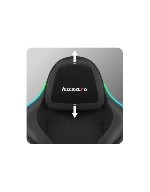 Huzaro Force 4.6 Black Mesh Iluminare RGB Smart, Scaun de gaming