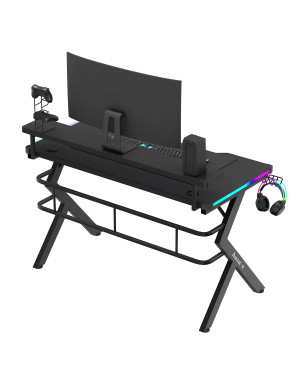 Huzaro Hero 5.0 RGB, birou gaming cu suport pentru monitor LED