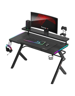 Huzaro Hero 5.0 RGB, birou gaming cu suport pentru monitor LED