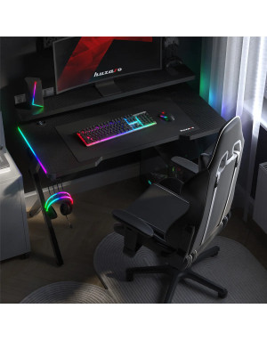 Huzaro Hero 5.0 RGB, birou gaming cu suport pentru monitor LED