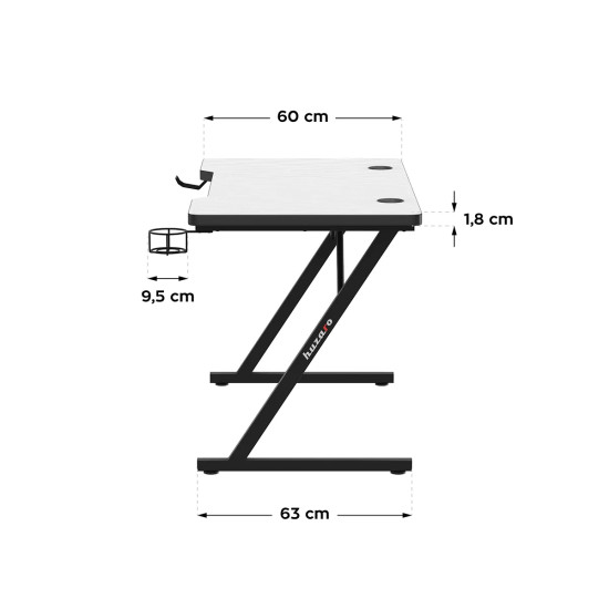 Huzaro Hero 2.5 Alb Birou de Gaming