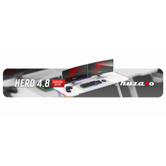 Huzaro Hero 4.8 RGB Alb Birou de Gaming