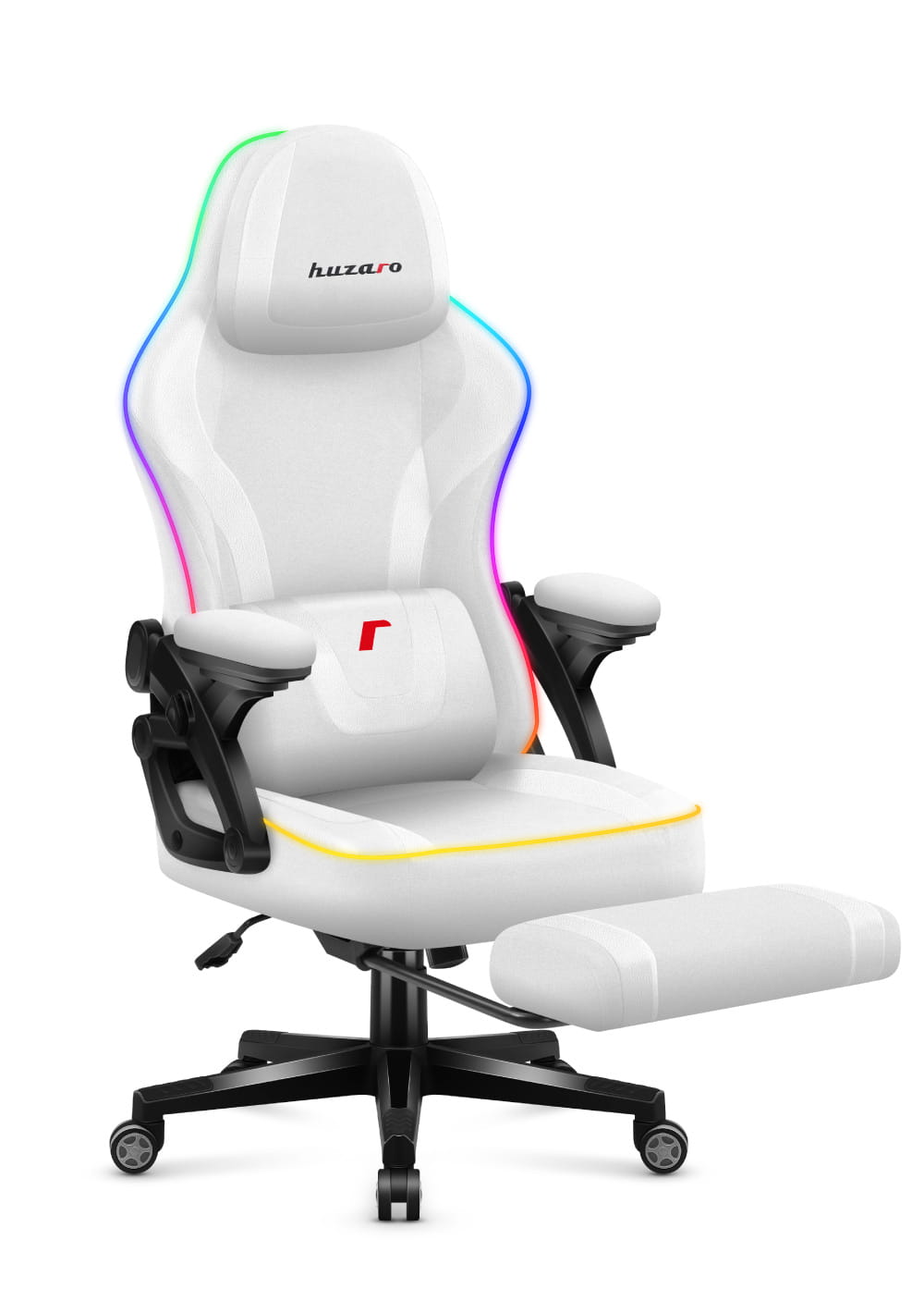 Scaun de gaming Huzaro Force 4.6 White RGB Smart