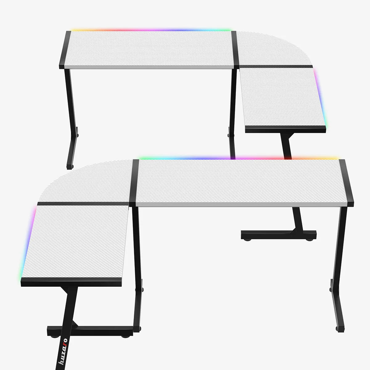 HUZARO HERO 6.0 Alb RGB Smart 147 cm birou de gaming