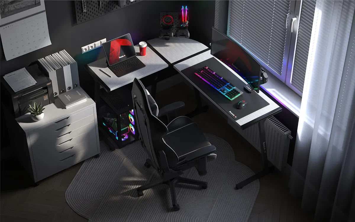 HUZARO HERO 6.0 Alb RGB Smart 147 cm birou de gaming