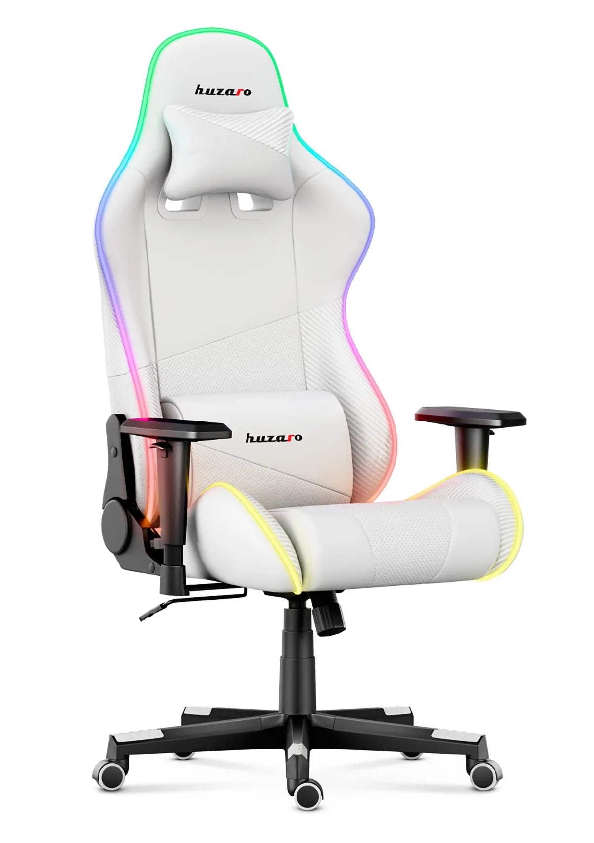 Scaun de gaming HUZARO FORCE 6.2 White RGB LED