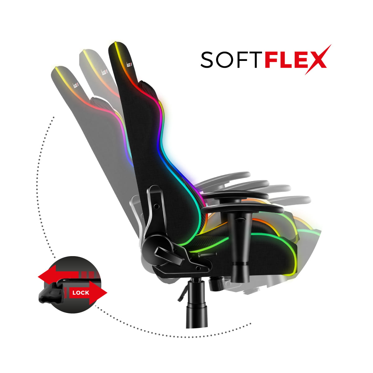 Scaun de gaming pentru copii HUZARO RANGER 6.0 RGB Mesh