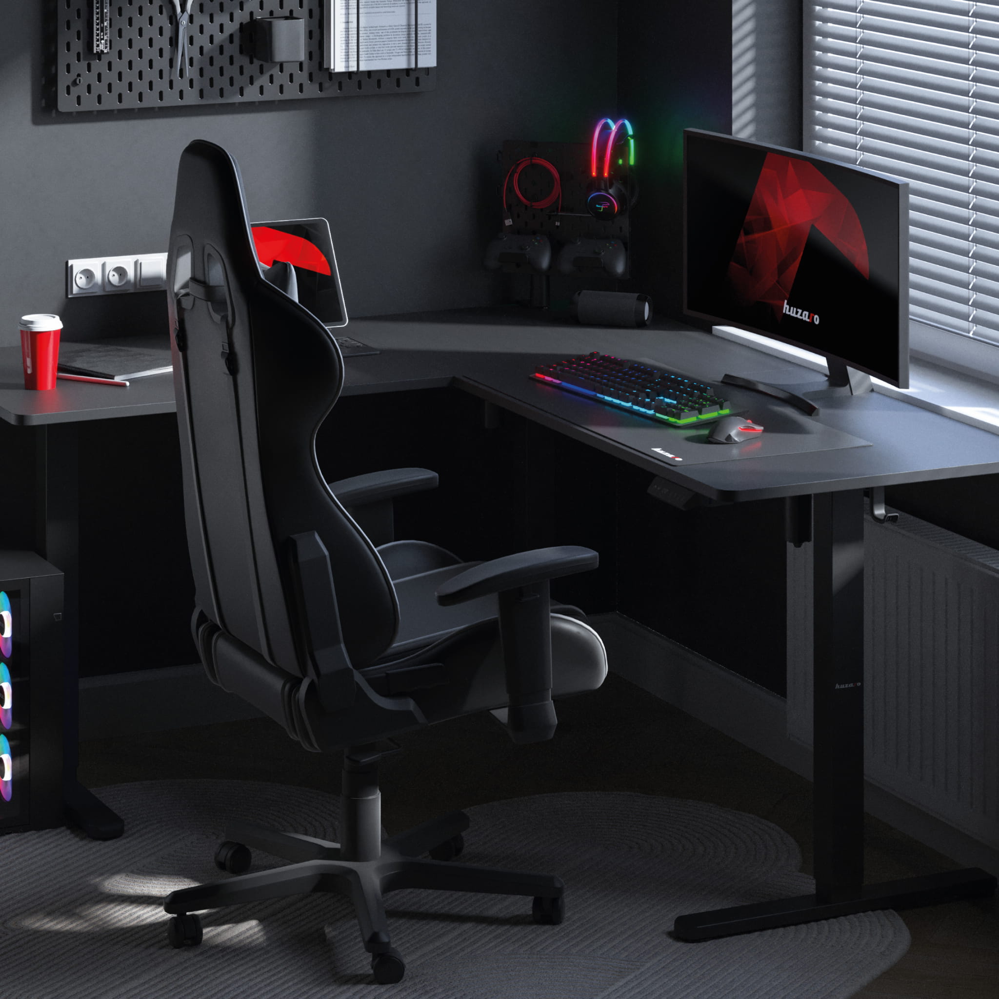 Birou electric de colț Huzaro Hero 9.5 160 cm