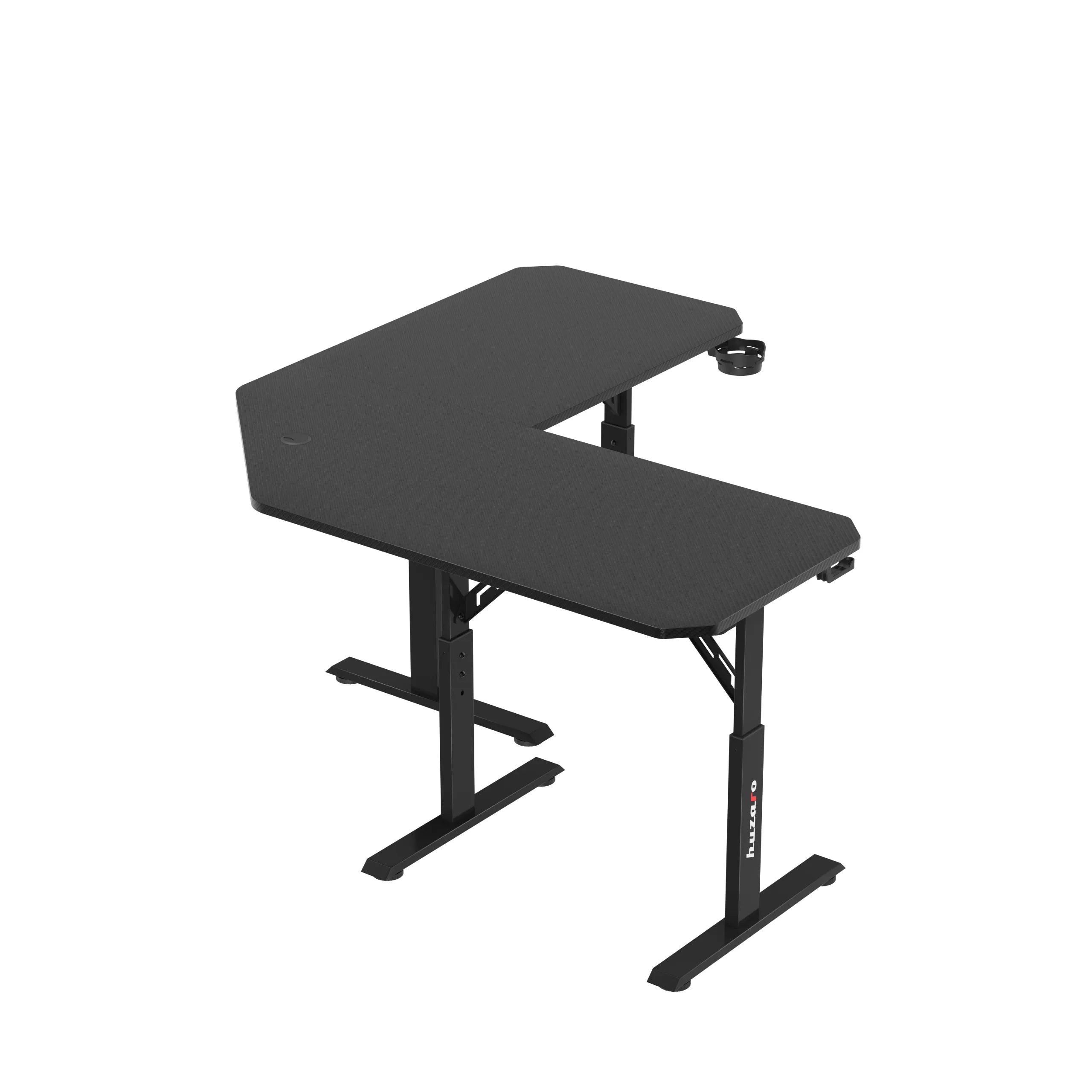 Huzaro Hero 7.3 Black birou de gaming de colț cu înălțime reglabilă