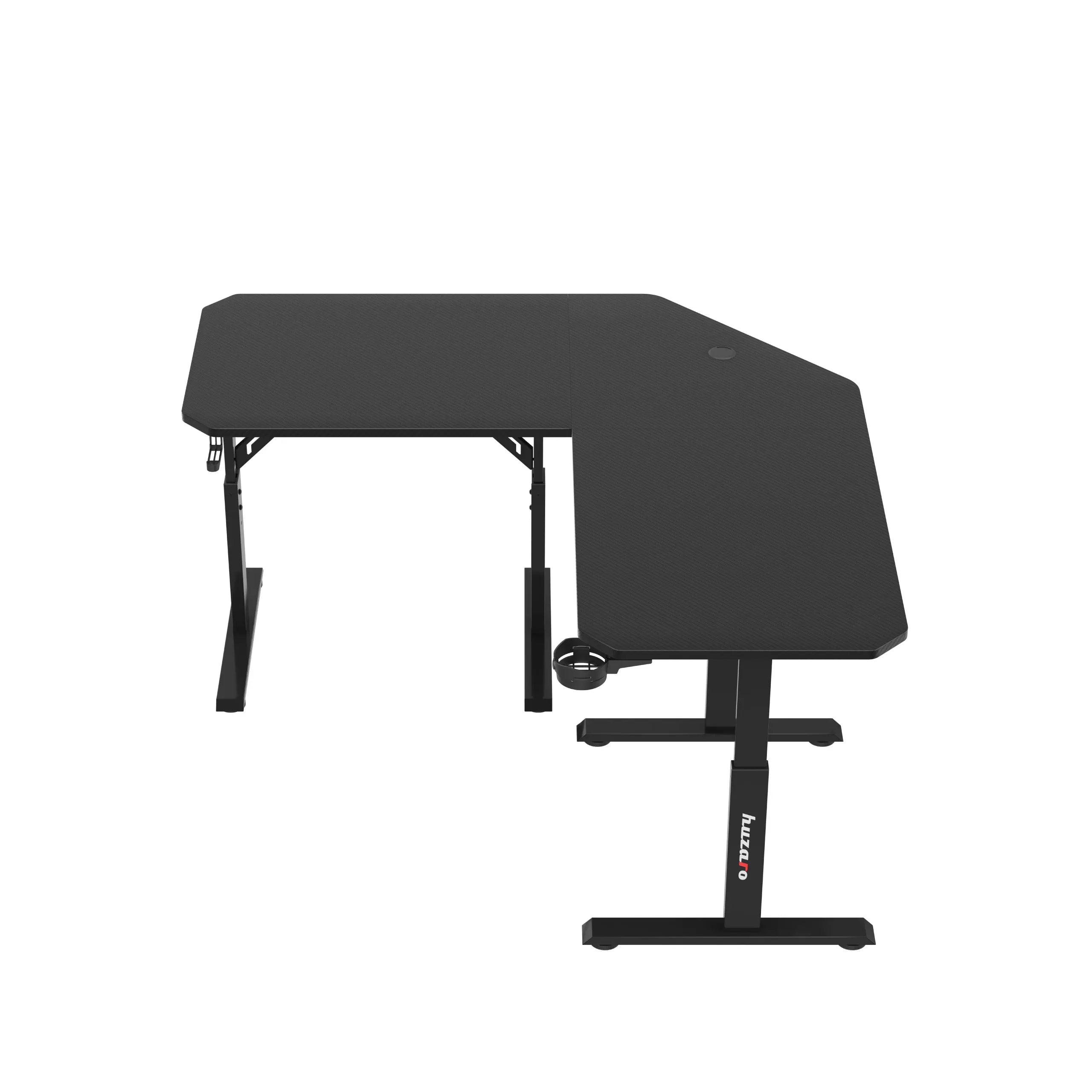 Huzaro Hero 7.3 Black birou de gaming de colț cu înălțime reglabilă