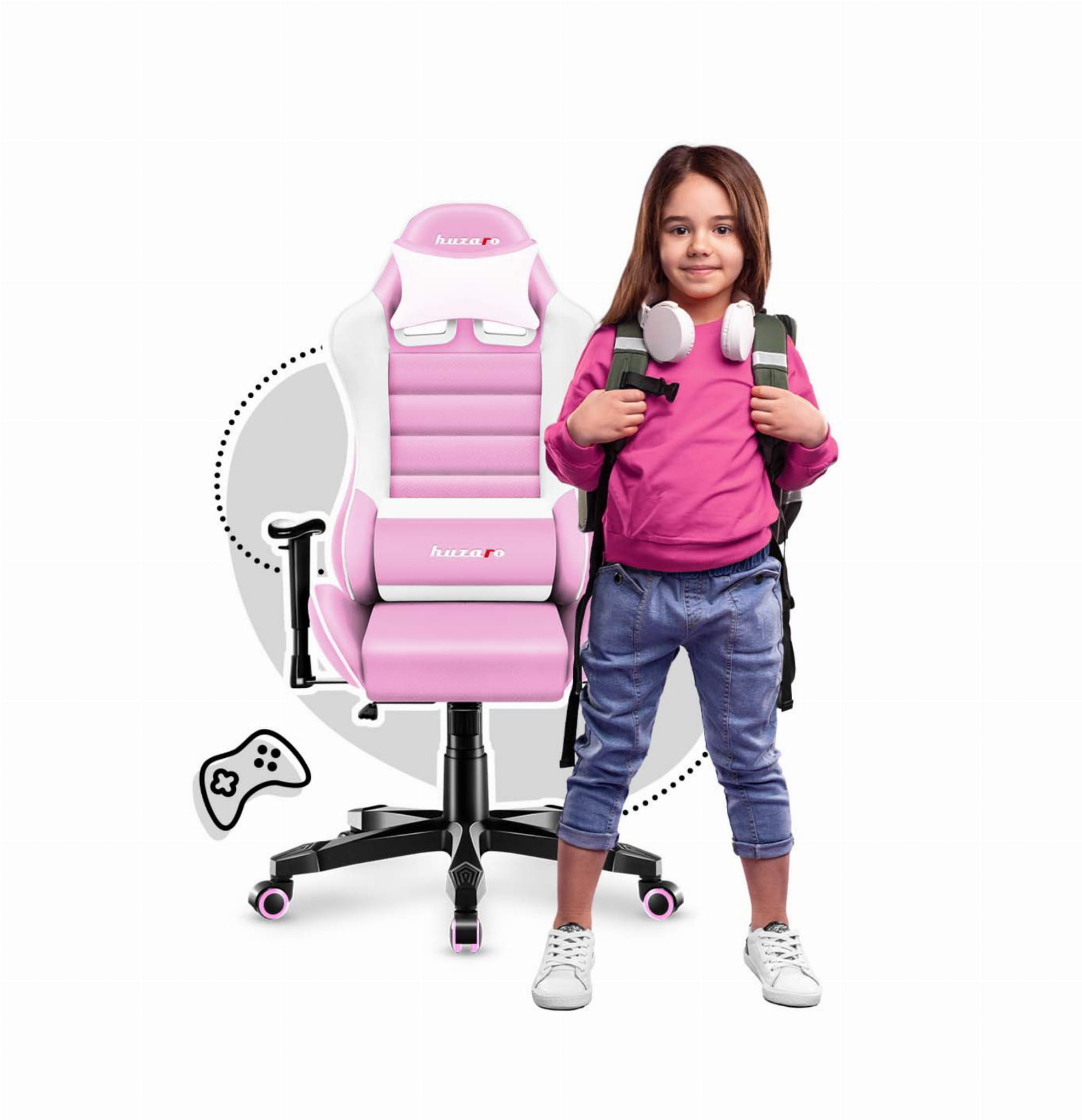 Scaun de gaming pentru copii Huzaro RANGER 6.0 Pink