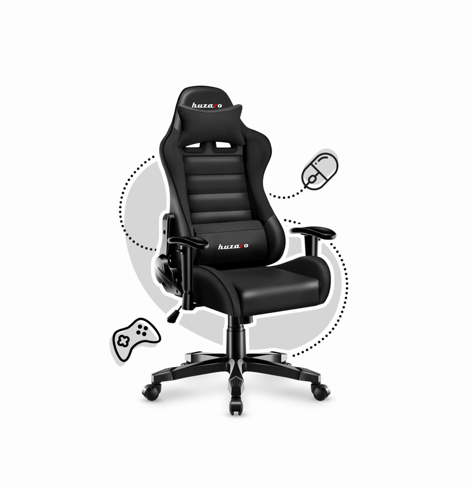Scaun de gaming pentru copii Huzaro RANGER 6.0 Negru