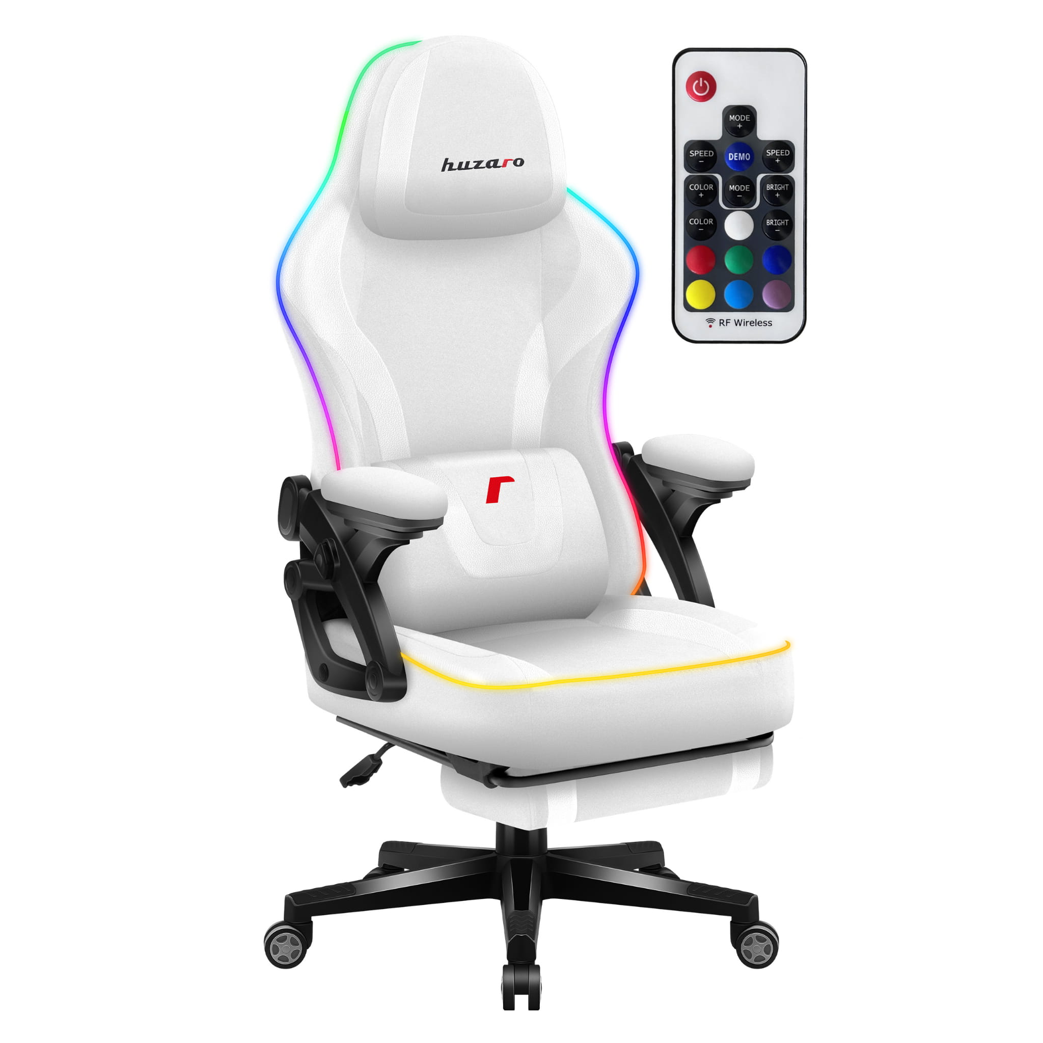 Scaun de gaming Huzaro Force 4.6 White RGB Smart