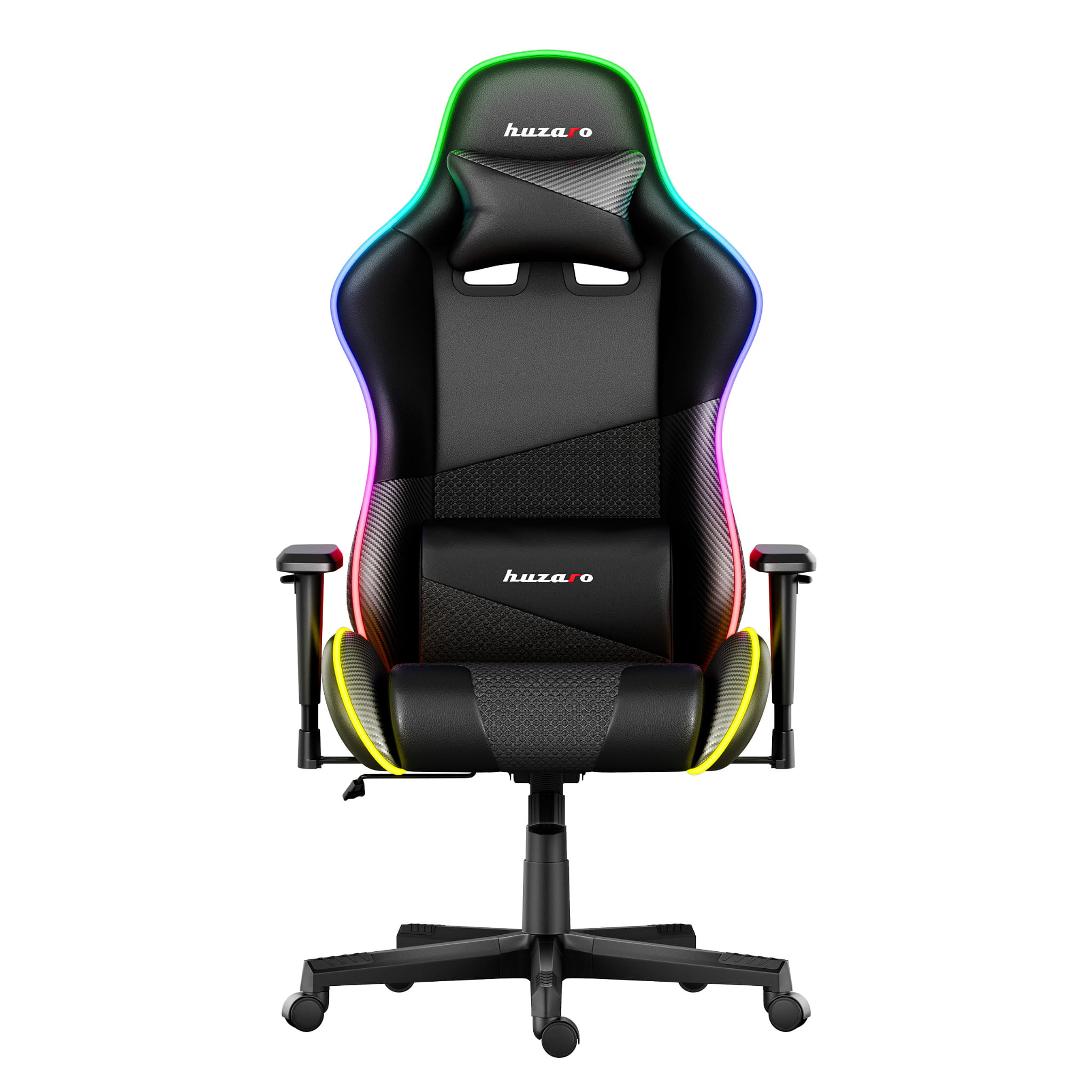 Scaun de gaming HUZARO FORCE 6.2 negru RGB LED