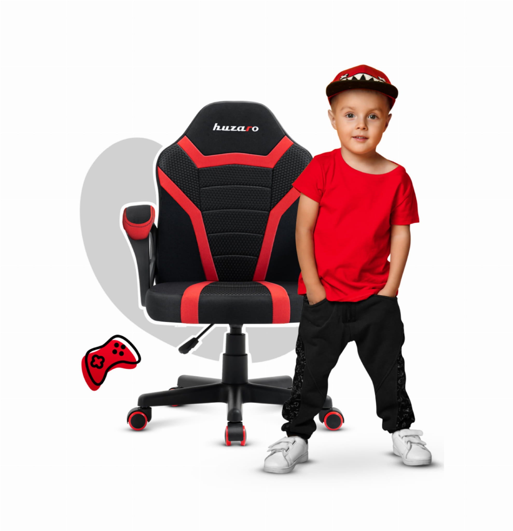 Scaun de gaming pentru copii HUZARO RANGER 1.0 Red Mesh