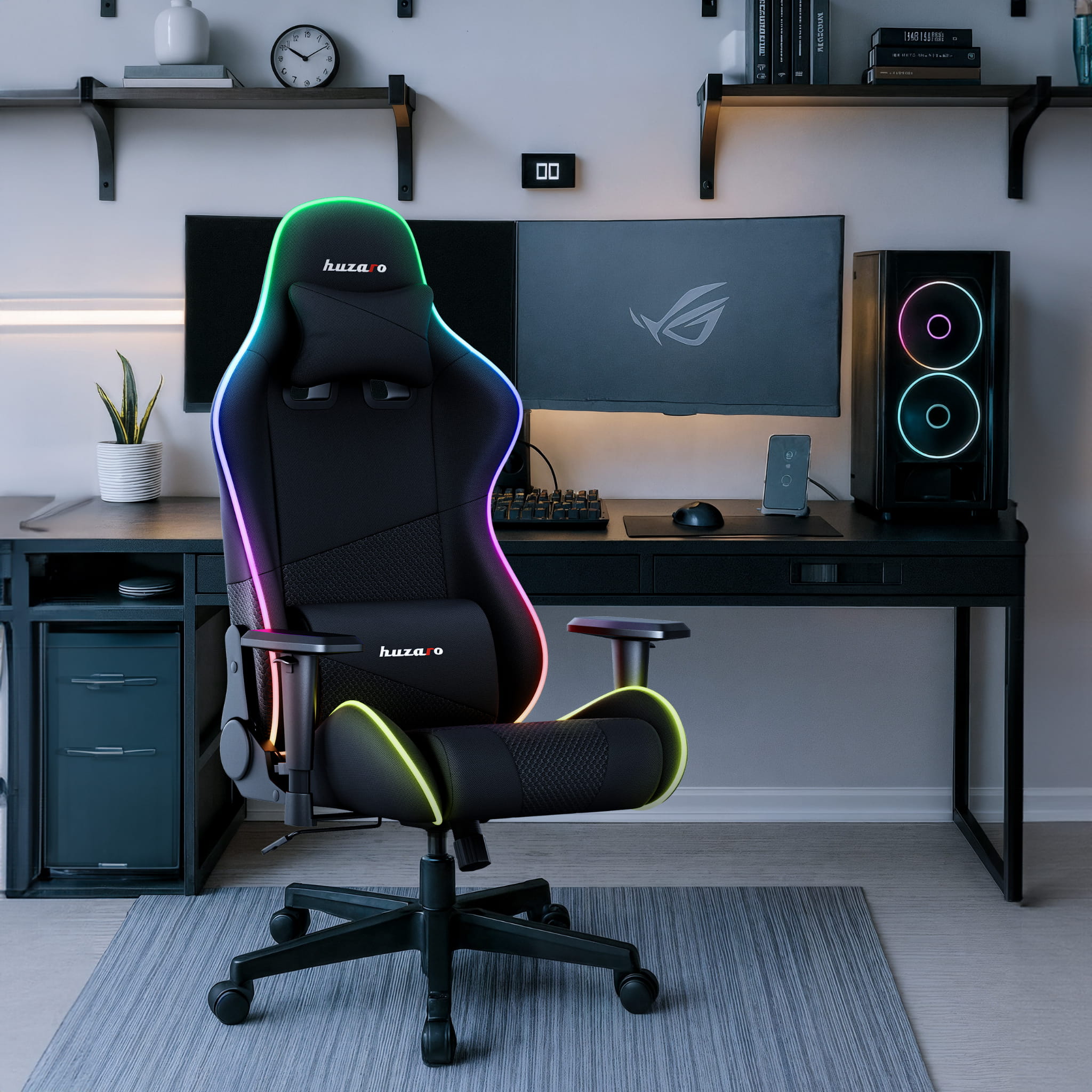 Scaun de gaming HUZARO FORCE 6.2 Mesh RGB LED