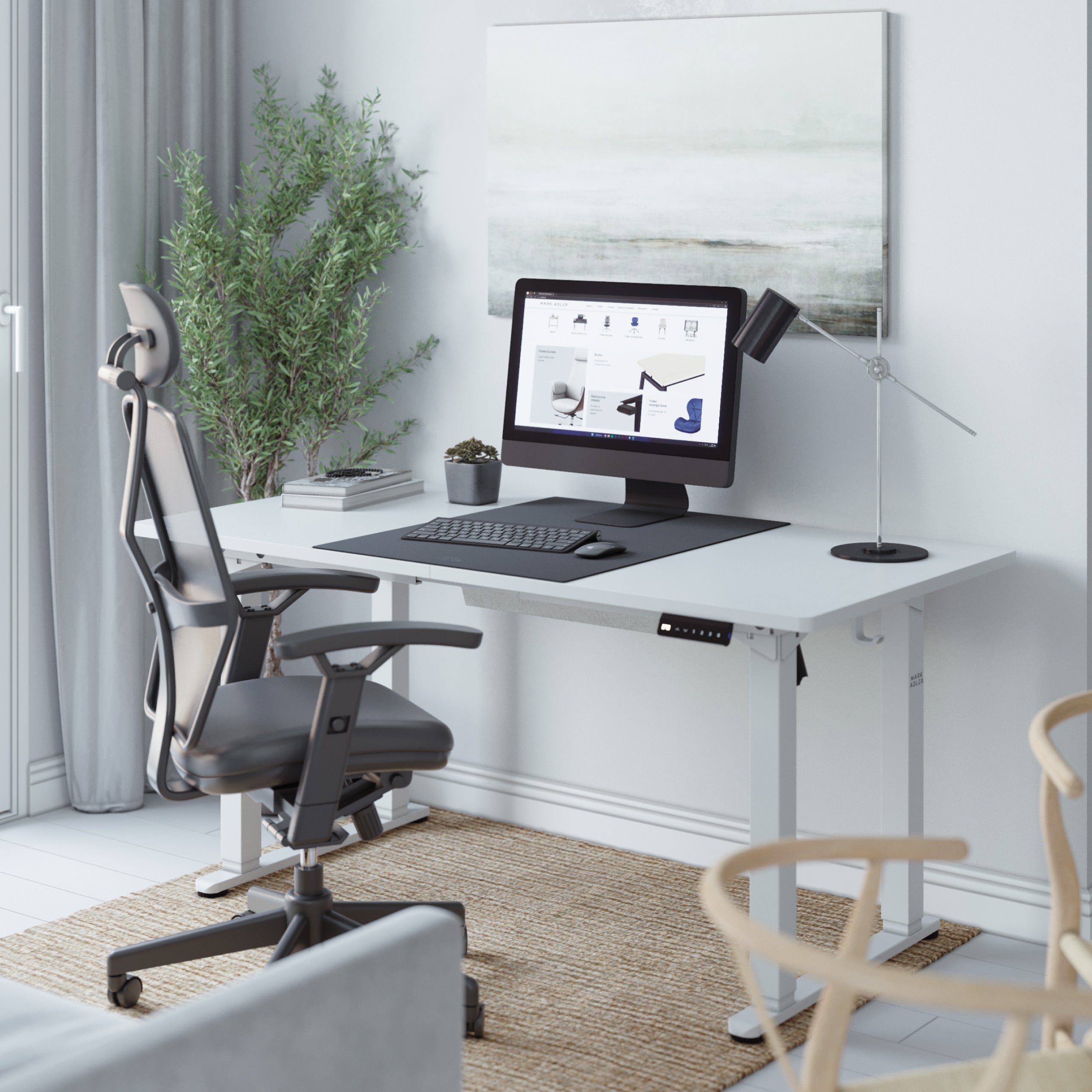 Birou electric Mark Adler Leader 9.3 White 160 cm