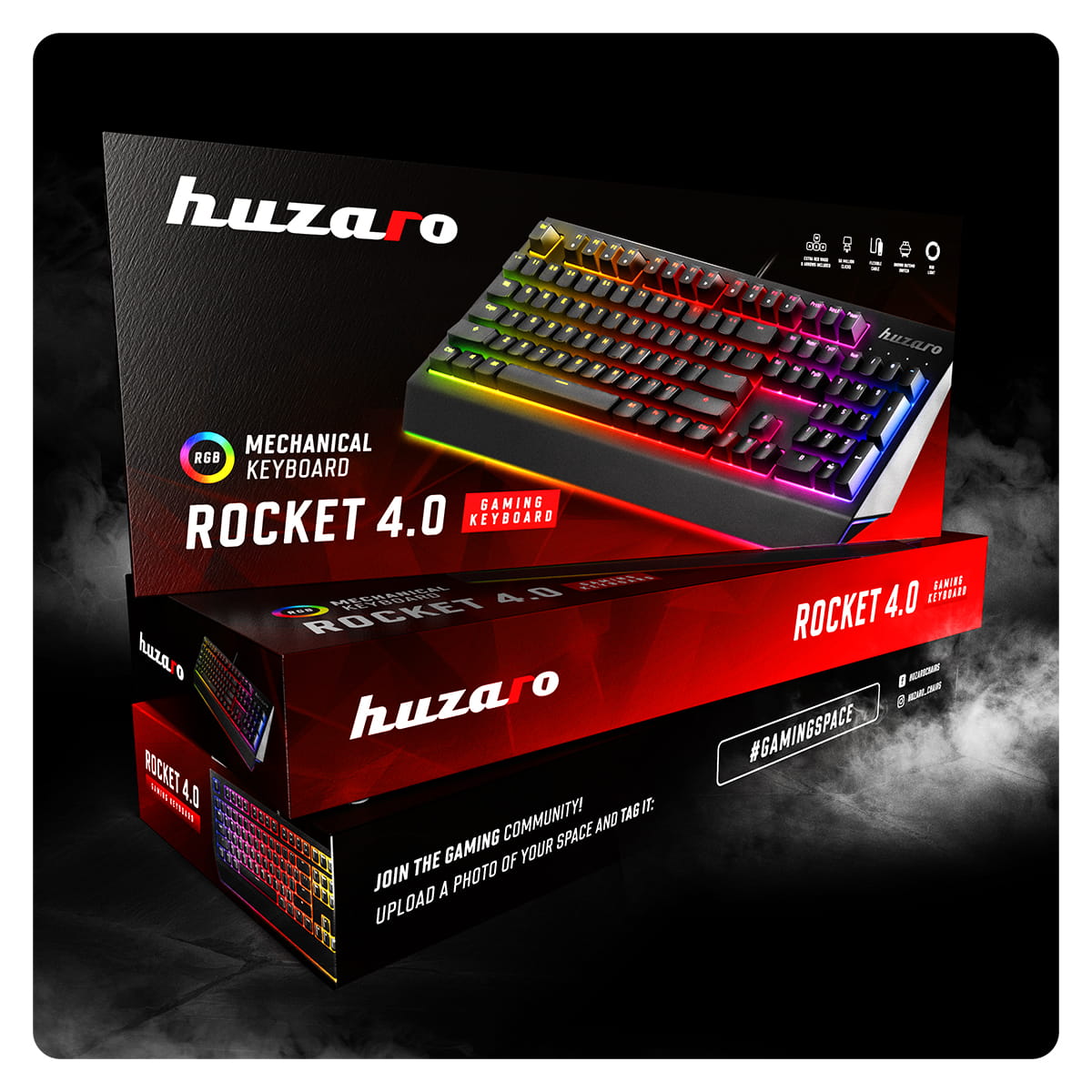 Tastatura de gaming Huzaro Rocket 4.0