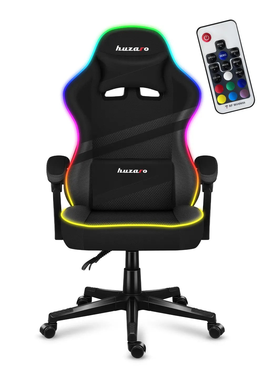 Huzaro FORCE 4.4 RGB Black Mesh Gaming Chair