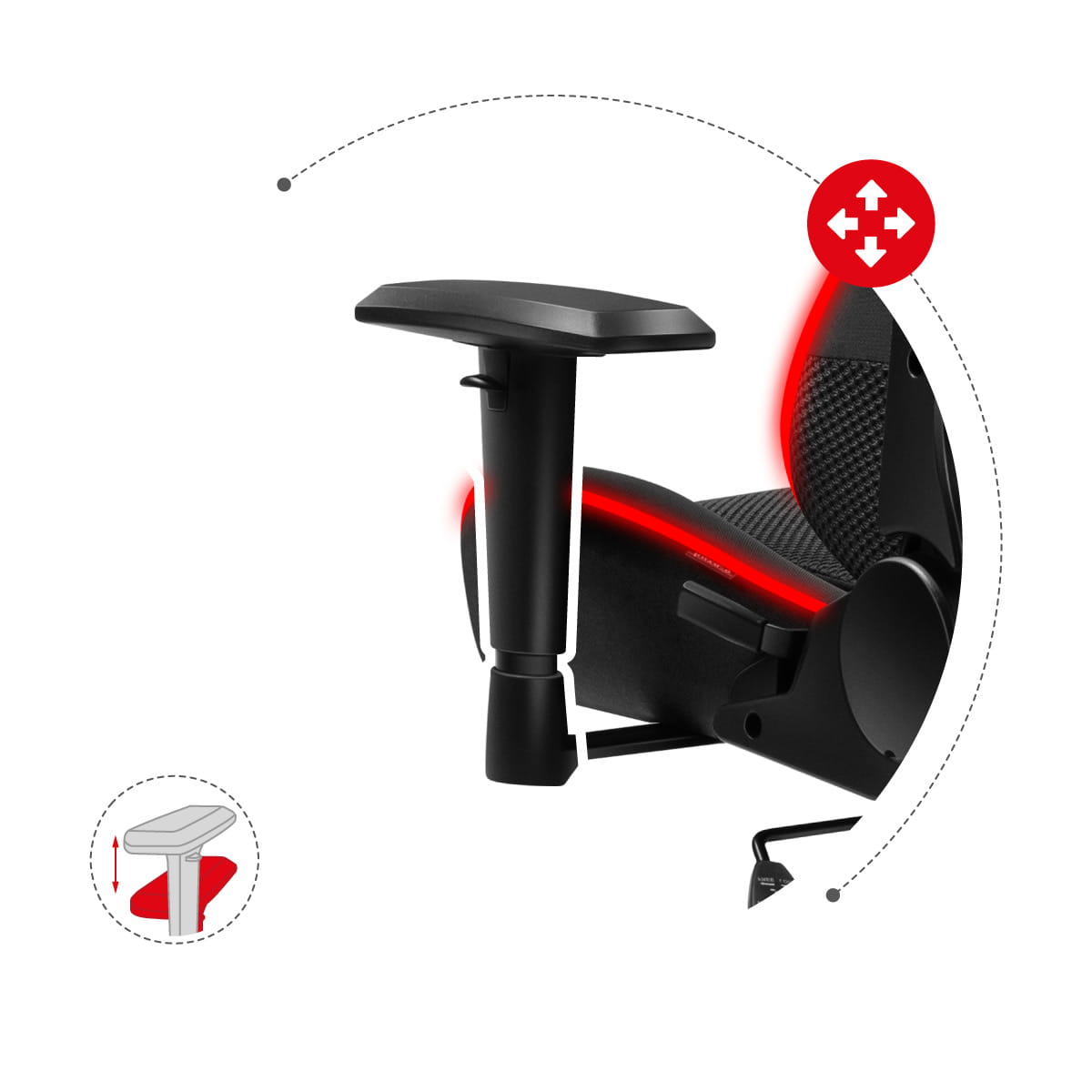 Scaun de gaming Huzaro FORCE 6.3 RGB MESH