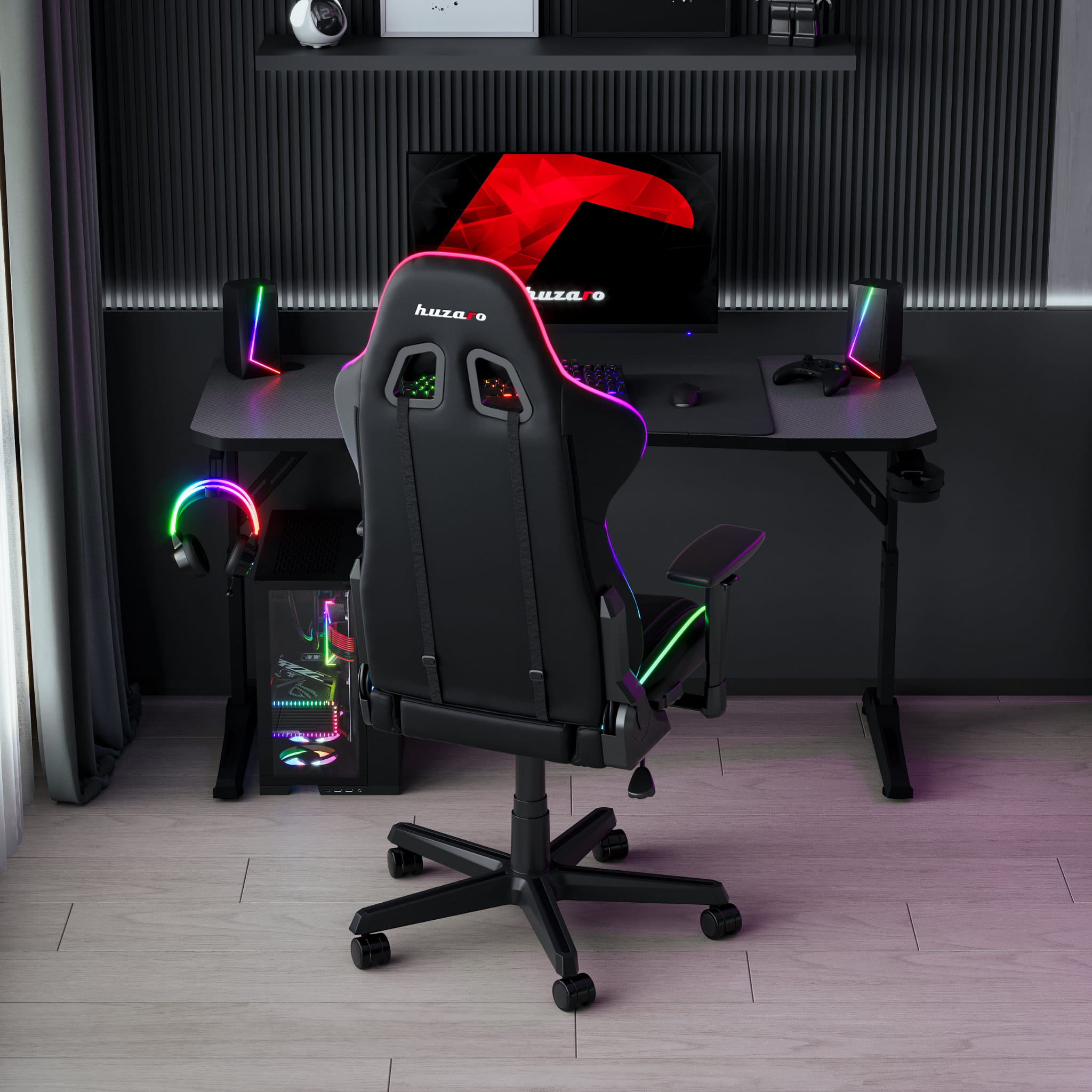 Huzaro Hero 3.3 negru 140 cm birou de gaming