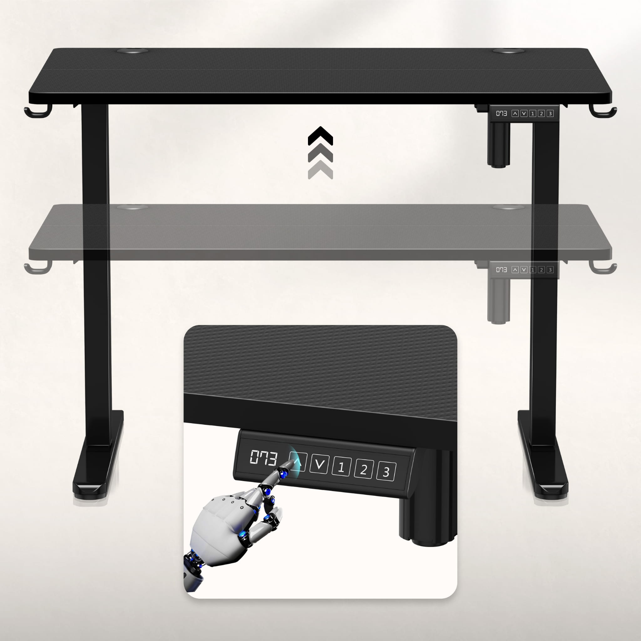 Huzaro Hero 7.9 Negru 100 cm birou electric