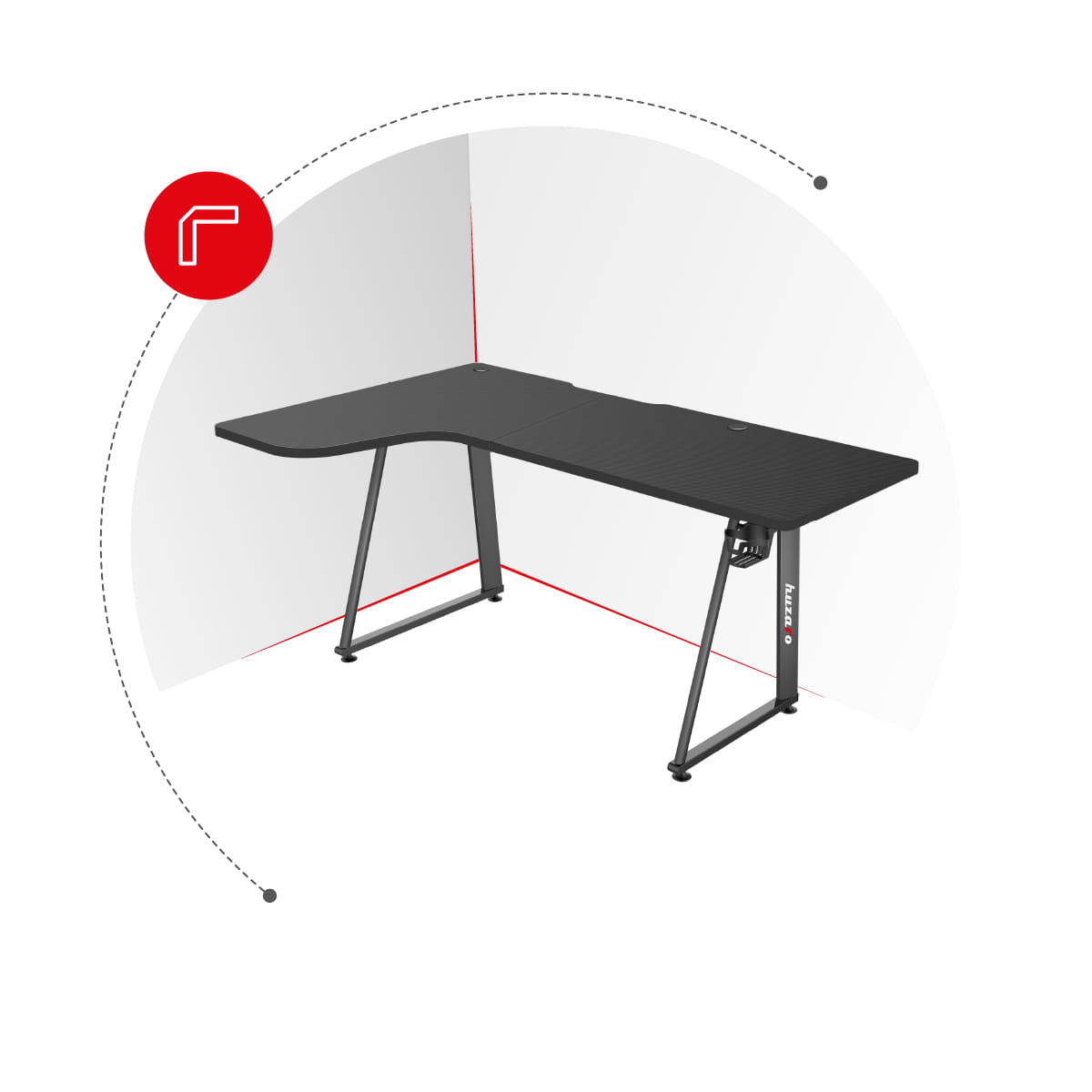 Birou de gaming Huzaro Hero 7.7 160 cm