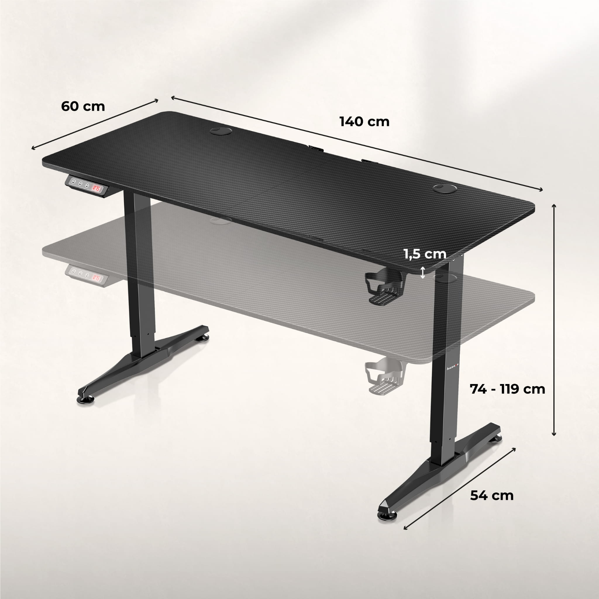 Birou electric Huzaro Hero 8.5 140 cm