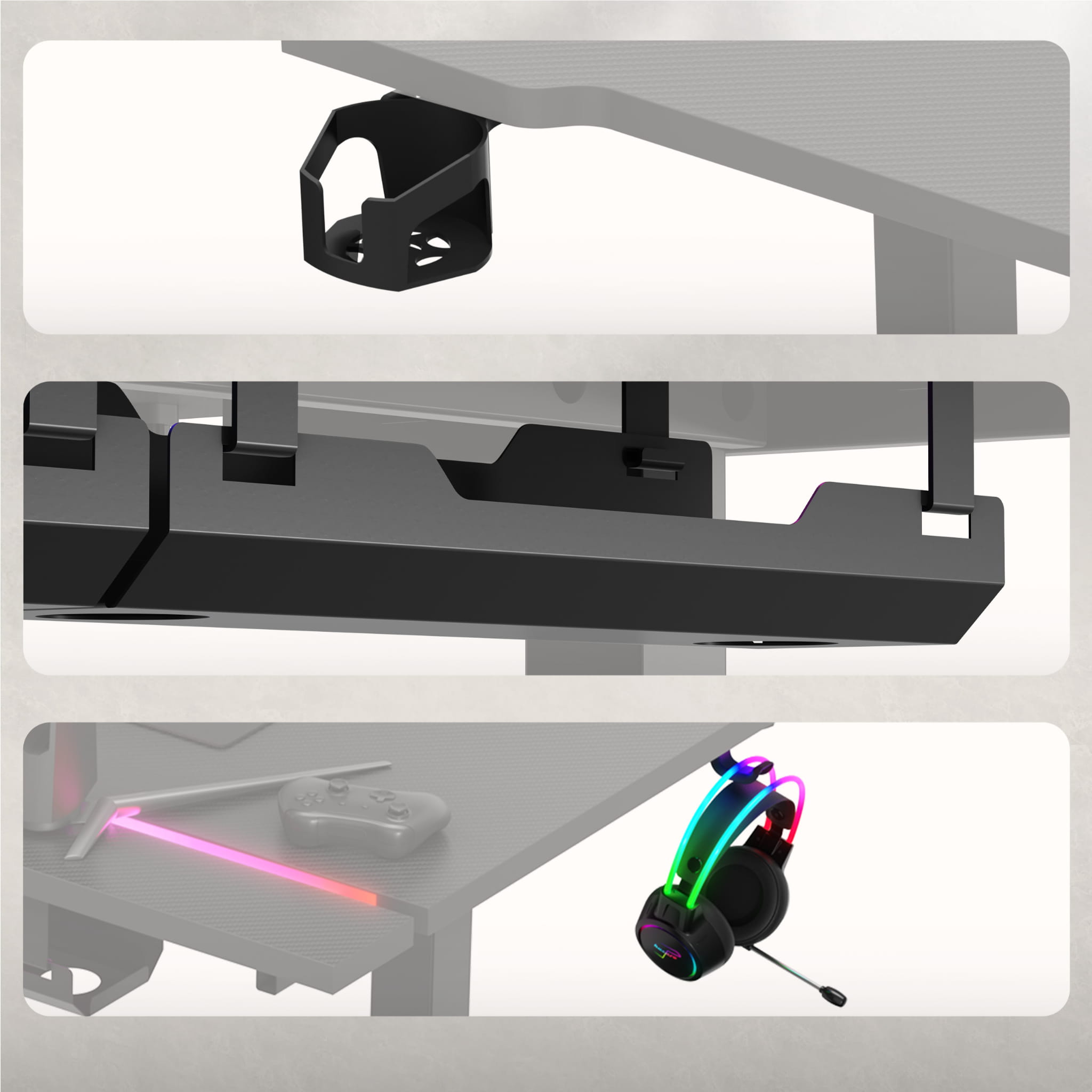 Huzaro Hero 8.7 RGB LED birou electric 140 cm